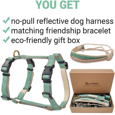 Show full view: Pettsie No-Pull Reflective Dog Harness & Bracelet, Green, Large: 23.5 to 32.5-in chest, natural slide 6 of 8