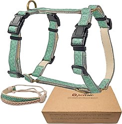 Pettsie No-Pull Reflective Dog Harness & Bracelet, Green, Large: 23.5 to 32.5-in chest, natural