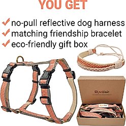 Pettsie No-Pull Reflective Dog Harness & Bracelet, Orange, Large: 23.5 to 32.5-in chest, natural slide 2 of 7