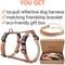 Show in main carousel: Pettsie No-Pull Reflective Dog Harness & Bracelet, Orange, Small: 18.5 to 24-in chest, natural slide 6 of 8
