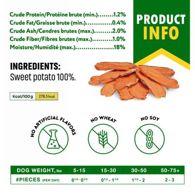 Show full view: Beloved Pets Sweet Potato Chews Grain-Free Jerky Dog Treats, 300-g bag slide 5 of 9