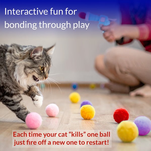 Show full view: Pet Fit For Life Ball Launcher Cat Toy, Blue, Medium slide 3 of 6