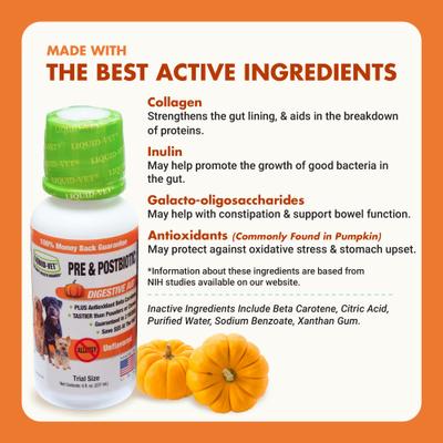 Show full view: Liquid-Vet K9 Pre & PostBiotic Support Unflavored Dog Digestive Aid, 8-fl oz bottle, 2 count slide 5 of 10