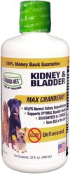 Liquid-Vet Kidney & Bladder Support Max Cranberry Unflavored Dog Supplement, 32-fl oz bottle