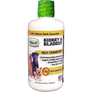 Liquid-Vet Kidney & Bladder Support Max Cranberry Unflavored Dog Supplement, 32-fl oz bottle