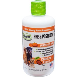 Liquid-Vet K9 Pre & PostBiotic Support Chicken Flavor Dog Digestive Aid, 32-fl oz bottle
