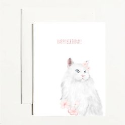 Happy Birthday - Sakura Cat Greeting Card