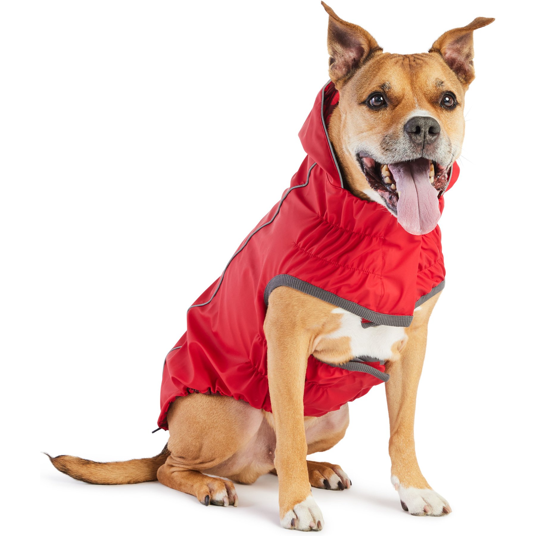 GF Pet Reversible Dog Raincoat, Red, Medium