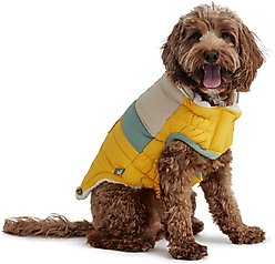 GF Pet Camplife Dog Puffer Jacket, Yellow, Medium
