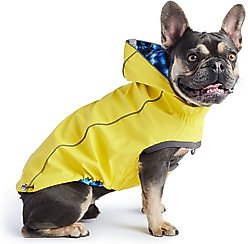 GF Pet Reversible Dog Raincoat, Yellow, Small