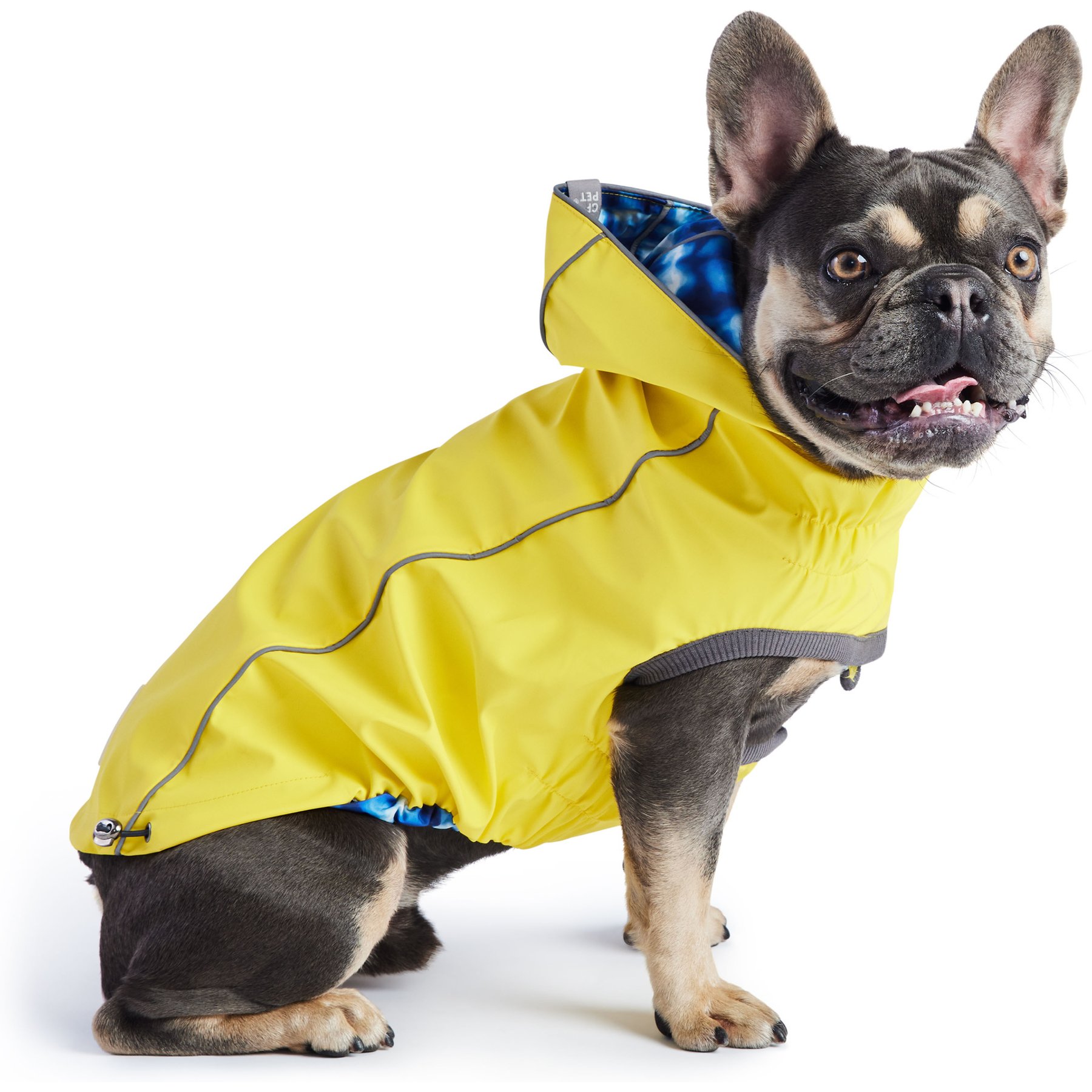 GF Pet Reversible Dog Raincoat, Yellow, Medium