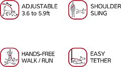 Red Dingo SuperLead Squiggles Design Nylon Dog Leash, Black, Small: 6-ft long, 5/8-in wide slide 2 of 9