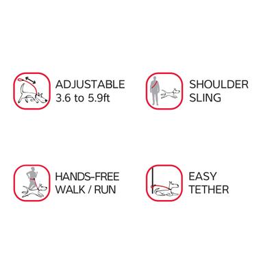 Show full view: Red Dingo SuperLead Squiggles Design Nylon Dog Leash, Black, Large: 6-ft long, 1-in wide slide 7 of 9