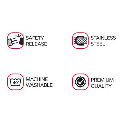 Show full view: Red Dingo Squiggles Design Nylon Breakaway Cat Collar, Black, X-Small: 8 to 13-in neck, 1/2-in wide slide 4 of 5