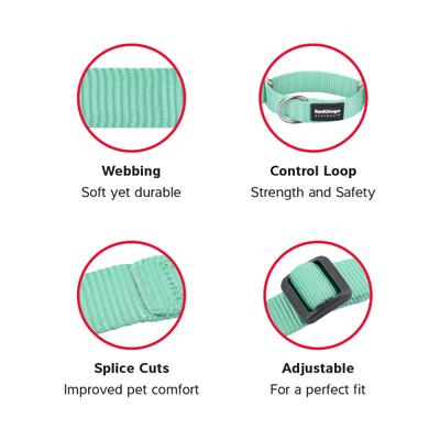 Show full view: Red Dingo Squiggles Design Nylon Martingale Dog Collar, Black, Medium: 12 to 18-in neck, 4/5-in wide slide 2 of 5