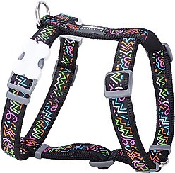 Red Dingo Squiggles Design Dog Harness, Black, Large: 22 to 31-in chest