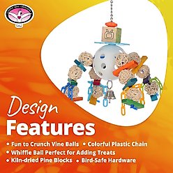 Super Bird Creations Wicker Ball Mobile Bird Toy slide 2 of 7