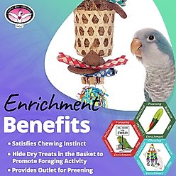 Super Bird Creations Bamboo Basket Stacker Bird Toy slide 2 of 7