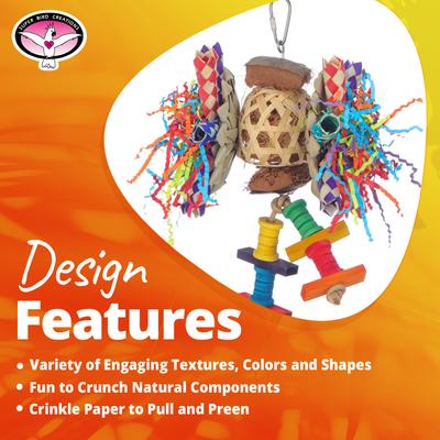 Show full view: Super Bird Creations Frizzy Lizzy Bird Toy slide 5 of 7