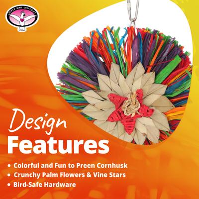 Show full view: Super Bird Creations Rainbow Raffia Sm Bird Toy slide 5 of 7