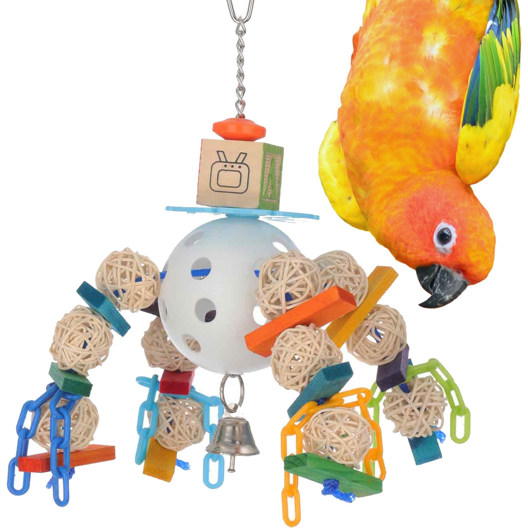 Super Bird Creations Wicker Ball Mobile Bird Toy
