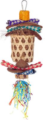 Show full view: Super Bird Creations Bamboo Basket Stacker Bird Toy slide 2 of 7