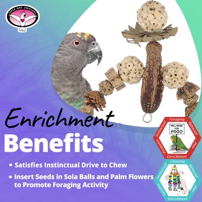 Show full view: Super Bird Creations Palm Flower Tower Bird Toy slide 4 of 7