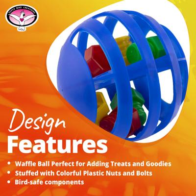 Show full view: Super Bird Creations Waffle Rattle Bird Toy slide 5 of 7
