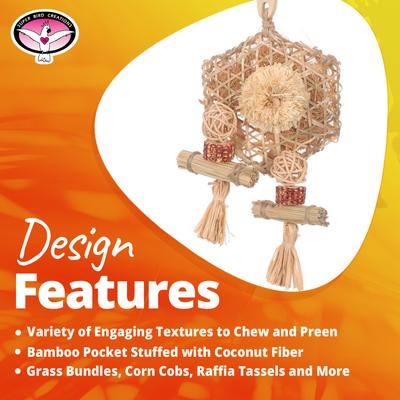 Show full view: Super Bird Creations Bamboo Playwall Bird Toy slide 5 of 7