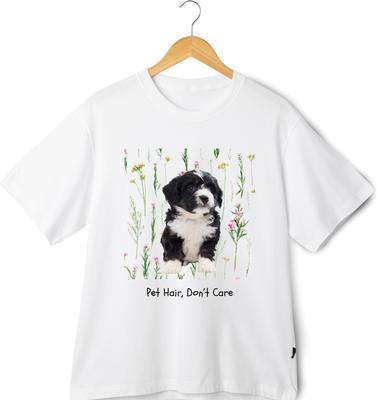 Show full view: Allisandro Wildflower Whisper Pet Photo & Name Personalized Ultra-Soft T-Shirt, White, 3X-Large slide 4 of 4