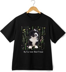 Allisandro Wildflower Whisper Pet Photo & Name Personalized Ultra-Soft T-Shirt, Black, 3X-Large slide 2 of 7