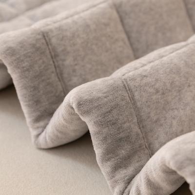 Show full view: Allisandro Quilted Cotton Anti-Slip Couch Cover, Ivory Grey, 32 x 56-in slide 4 of 5