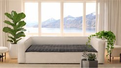 Allisandro Quilted Cotton Anti-Slip Couch Cover, Dark Grey, 32 x 73-in