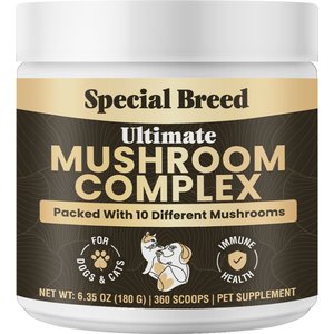 Special Breed Ultimate Mushroom Complex Powder Immune Supplement for Dogs & Cats, 180-gm jar