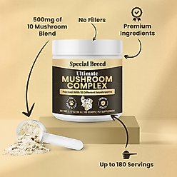 Special Breed Ultimate Mushroom Complex Powder Immune Supplement for Dogs & Cats, 90-gm jar slide 2 of 7