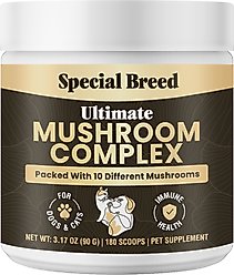Special Breed Ultimate Mushroom Complex Powder Immune Supplement for Dogs & Cats, 90-gm jar