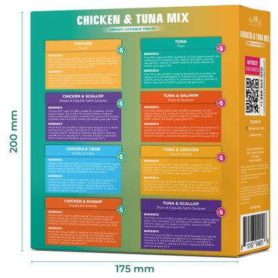 Show full view: Beloved Pets Chicken & Tuna Mix Dual Support Creamy Lickable Cat Treats, 40 count slide 9 of 10