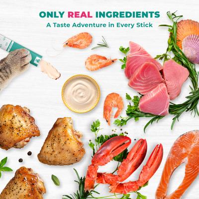 Show full view: Beloved Pets Chicken & Tuna Mix Dual Support Creamy Lickable Cat Treats, 40 count slide 4 of 10