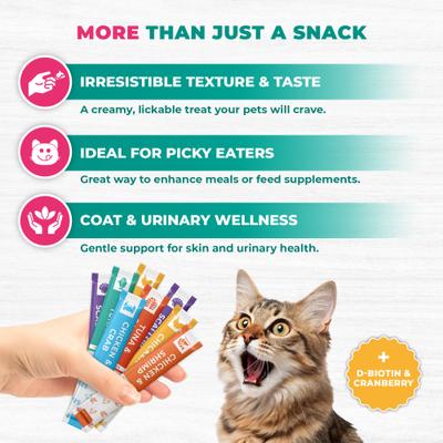 Show full view: Beloved Pets Chicken & Tuna Mix Dual Support Creamy Lickable Cat Treats, 40 count slide 3 of 10