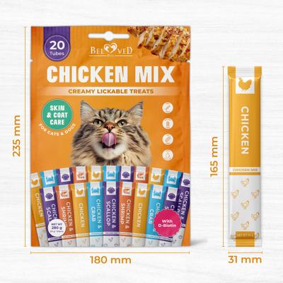 Show full view: Beloved Pets Chicken Mix Multivitamin Creamy Lickable Cat Treats, 40 count slide 8 of 10