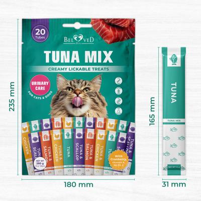 Show full view: Beloved Pets Tuna Mix Urinary Care Creamy Lickable Cat Treats, 40 count slide 8 of 10