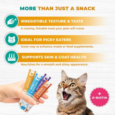 Show full view: Beloved Pets Chicken Mix Multivitamin Creamy Lickable Cat Treats, 40 count slide 3 of 10