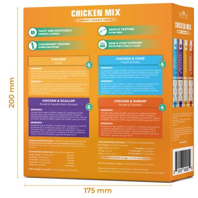 Show full view: Beloved Pets Chicken Mix Multivitamin Creamy Lickable Cat Treats, 40 count slide 9 of 10