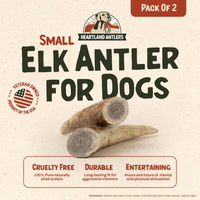 Show full view: Heartland Antlers Elk Antler Dog Chew, Small: 5 to 25-lbs, 2 count slide 3 of 8