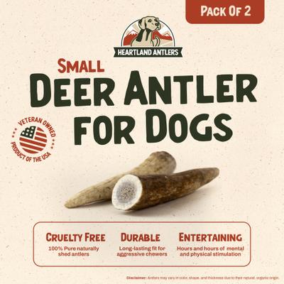 Show full view: Heartland Antlers Deer Antler Dog Chew, Small: 5 to 25-lbs, 2 count slide 3 of 9