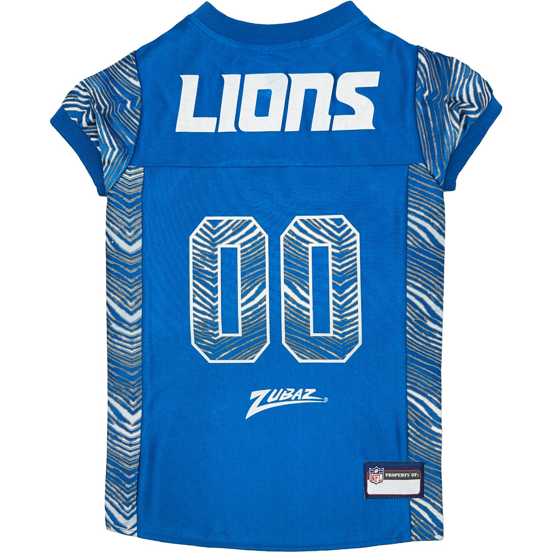 Pets First NFL Zubaz Dog Jersey, Detroit Lions, Medium