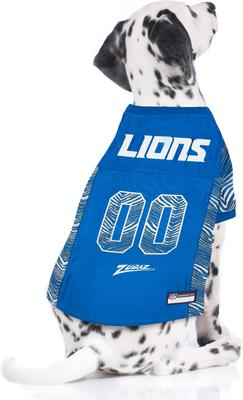 Show full view: Pets First NFL Zubaz Dog Jersey, Detroit Lions, Medium slide 4 of 5