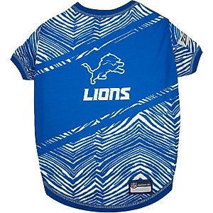 Pets First NFL Zubaz Dog T-Shirt, Detroit Lions, X-Large