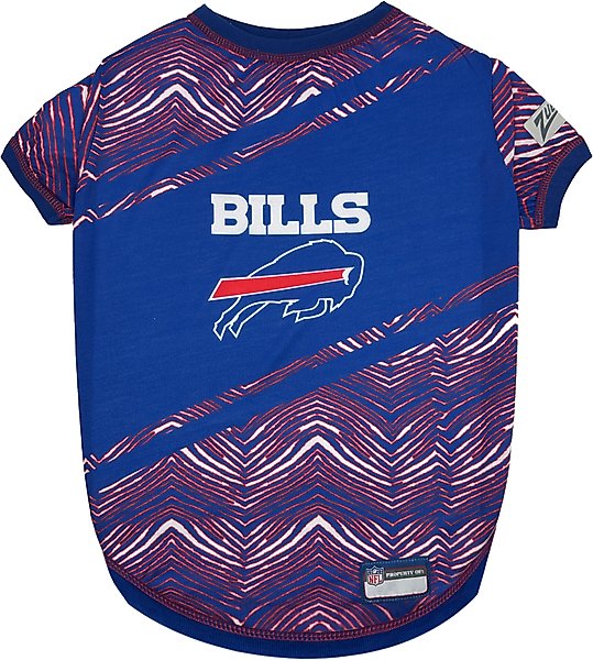 Show full view: Pets First NFL Zubaz Dog T-Shirt, Buffalo Bills, X-Small slide 1 of 5