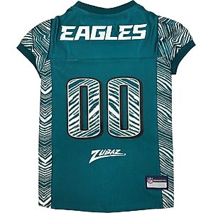 Pets First NFL Zubaz Dog Jersey, Philadelphia Eagles, Large